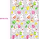 LOKIPA 10PCS Easter Basket Bags, Large Easter Basket Cellophane Bags with 10 PCS Colorful Pull Bow for Gifts Baskets Easters Party Favor Supplies(35.4X23.6 Inches)