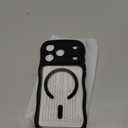 for iPhone 17 Pro Case for Women Girls,Compatible with MagSafe,Camera Control,Full Camera Protection, Cute Wave Magnetic Phone Case for iPhone 17 Pro,Black Shimme