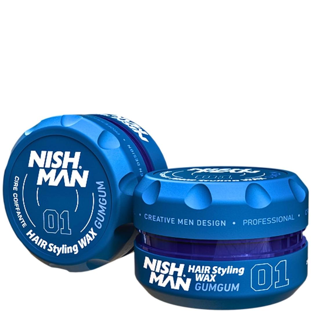 nishman Hair Styling Wax Series (150 ml, 01 Gum Gum) (5 Ounce (Pack of 1))