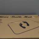 Stone Bath Mat, Diatomaceous Earth Shower Mat, Non-Slip Super Absorbent Quick Drying Bathroom Floor Mat, 2Pack,Grey, Pattern 1