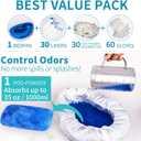 Bedpan Set with 30 Absorbent Pads Gel and 30 Disposable Liners, Bed Pan for Elderly Females Women, Bedpan with Liners for Men Male