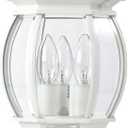 NUVO Lighting 60/897 Traditional Three Light Post Mount from Central Park collection in White finish