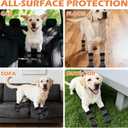 EXPAWLORER Dog Socks to Prevent Licking Paws with Grippers for Hardwood Floors Anti Slip, Traction Control Dog Shoes Booties Boots & Paw Protectors for Small Medium Large Senior Dogs Cold Winter S (Black Mixed)