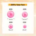 300Pcs Pearl Vase Filler, Pink No Hole Faux Pearl Beads for Centerpieces Vases, Candle Centerpieces, Wedding Birthday Party Home Decor 8/10/14/20mm