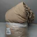 Andency Taupe Comforter Set Queen, 3 Pieces Boho Tassel Lightweight Soft Bedding Comforter Sets, All Season Fluffy Fringe Bed Set (90x90In Comforter & 2 Pillowcases)