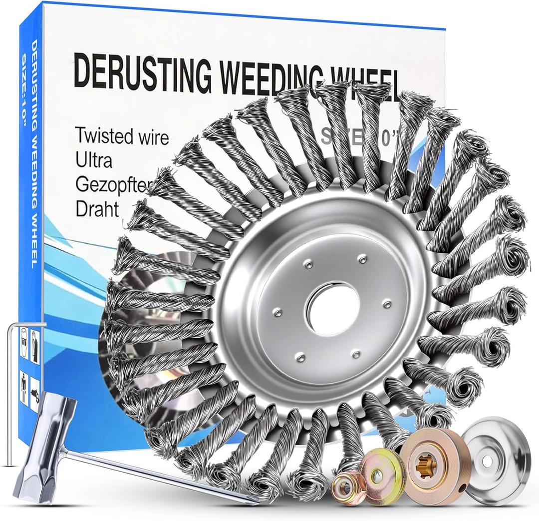 8 Inch Unbreakable Wired Trimmer Blade for Weed Eater, Steel Wire Rotary Brush Cutter Trimmer Head, Weed Eater Head for Weed Eater, Brush Cutter, Weed Wreckers, Moss Grass Rust Removal