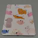 Feams Slim Case for iPad Air 11-inch M3 2025 / M2 2024, iPad Air 5th Generation 2022 / iPad Air 4th Generation 2020 10.9 Inch Case Clear Back with Pencil Holder & Auto Sleep, Abstract Line Art