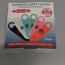 140dB Personal Safety Alarm for Women, 3 Pack Safe Alarm Protection Keychain with Strobe Light & Low Battery Notice, Security Siren Self Defense for Seniors College Girls, Pink+Blue+Black