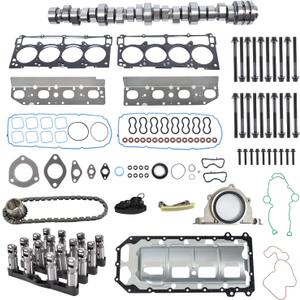 5.7 HEMI Cam MDS Lifters Camshaft Kit with Gasket and Timing Chain for 2009-2015 Chrysler 300 Dodge Charger Challenger Durango Jeep Grand Cherokee 5.7L V8 53022372AA