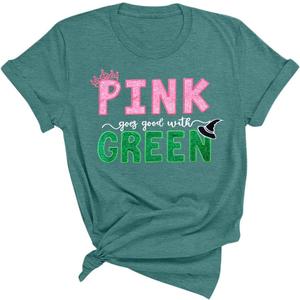 Goes Good with Shirt Tee Short Sleeve Tops (XX-Large, Green)
