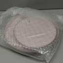U-QE 20PCS Pink Plastic Plates for Party - Retro Checkered Plates Disposable Heavy Duty - White and Pink Plate for Party, Birthdays - 10 10.25 Inch Dinner and 10 7.5 Inch Dessert Plate
