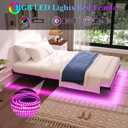 Awesofurni Floating Bed Frame Twin XL Size, Twin XL Bed Frame with Smart LED Lights, Heavy Duty Modern Metal Platform Bed No Box Spring Needed - Easy Assembly and Noise Free