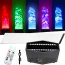 RGB Fake Fire Flame Light with 36 LED Light 5ft Artificial Simulated Flames Lamp Atmosphere Effect for Stage Halloween DJ Party Lighting Nightclub Campfire Party Special Holiday