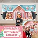 6 x 13 ft Christmas Garage Door Banner Decoration Magnetic Garage Door Covers Large Christmas Backdrop Decorations for Indoor Outdoor Xmas Party(Macaron Gingerbread Men)