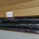Zeerobee Curtain Rods for Windows 66 to 120, Black Curtain Rod, Adjustable 1 Inch Heavy Duty Outdoor/Indoor Modern Drapery Pole, 32"-120"