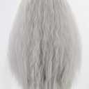 Topcosplay Men Wigs and Beard Set Long Gray Cosplay Halloween Costume Party Wizard Wig
