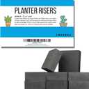 Impresa Rubber Pot Risers - Non-Marking Pot Feet & Slip-Resistant Base - Heavy-Duty Support & Plant Lift - 6000 lb Capacity & Outdoor Riser - 20 Pack, 2 x 2 x 3/4 in, Black