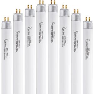 8 Pack 12 Inch F8T5/WW Fluorescent Light Bulb, 3000K Warm White, T5 8 Watts Fluorescent Replacement Bulb for Counter and Cabinet Fixture, G5 Base