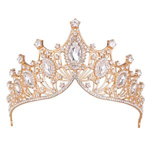 Crowns for Women, Gold Tiaras - Baroque Medieval Renaissance Crystal Headband for Queen Bride Princess Girl Birthday Festival Halloween Costumes Cosplay Party Wedding Prom Pageant Homecoming