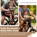 Child Seat for Bike, Front Mounted Child Bike Seat, Fully Enclosed Guardrail, Height Adjustable, Foot Pedals,Toddler Bike Seat for Adult Bicycles for 2-5 Years, Compatible with All Adult MTB