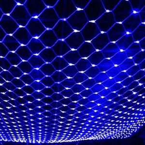 LED Net Mesh String Fairy Lights 204 LEDs, 6.56 Ft x 9.84 Ft,8 Modes, Blue Outdoor Transparency String Lights Waterproof Christmas Decorative Lights for Christmas Tree, Holiday, Party