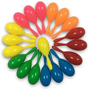24pcs Mini Maracas for Kids Mexican Fiesta Party Favors Plastic Maraca Shakers Noisemaker for Cinco de Mayo Day of the Dead Fiesta Mexican Themed Birthday Valentine's Day Party Supplies Boys Girls
