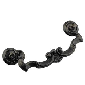 MuDuJia 4-Pack 4.5" Hole Spacing Dark Antique Bronze Bail Drawer Pull Drop Swing Handles Cabinet Knob Hardware 114 mm 4 1/2" Centers Bail Pull- C-C: 4.5inch (4)