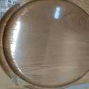 Wooden Toilet Seat Round with Metal Hinges, Wood Toilet Seat for American Standard Size Toilet Seats, Easy to Install
