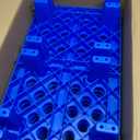 Plastic Pallets, 6pcs Blue Lightweight Nestable Polyethylene Pallets, Moisture-Proof Floor Pallets, Mini Spliceable Plastic pallets for Basement Storage Kitchen Garages L 19.7" x W 11.8"x H 3.9"