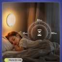 Aggforbl 7.48" Battery Powered Ceiling Light with Remote, Rechargeable Shower Light Waterproof, Wireless Motion Sensor Ceiling Lights Indoor 3000K/4500K/6500K Dimmable for Bathroom Living Room Closet (1 Pack)