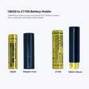18650 to 21700 Battery Adapter, Converter Adapter for 21700 Flashlight Cases with Metal Contacts 18650 Sleeve Batteries Protective 21700 Battery Adaptor Holder Accessories (5 Battery Converters)
