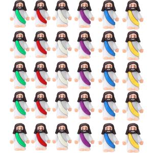 Mini Jesus Figures, Set of 30pcs Action Figures Little Jesus Figures, Tiny Jesus Figures to Hide and Seek Religious Gifts for Easter Egg Stuffers (Mix)