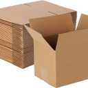 40 pack 8x6x6 inch Cardboard Box Mailers, Kraft Corrugated Mailer Cardboard Shipping Boxes For Small Business, Mailing, Packing and Storage