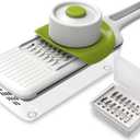 WAGENSTEIGER Stainless Steel Mandoline Slicer - Adjustable Multi-Blade Vegetable & Food Chopper with 6 Interchangeable Blades, Safe Hand Guard, Non-Slip Base & Catch Tray  Julienne Slicer