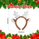WLLHYF Reindeer Antlers Headband, Animal Ears Antler Headband Cute Deer Ear Hairband for Halloween Christmas Festival (White)
