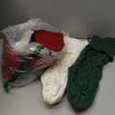 6 Sets of Christmas Stockings, 18" Stranded Knit Hanging Stockings + Black & Red Snowman Name Tag, for Family Holiday Parties, Xmas, Mantle Decorations, Festival Decoration (Red, Green, White)