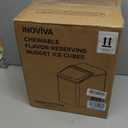 inoviva Nugget Ice Maker Countertop, 40lbs/24H Soft Chewable Pellet Ice Machine with Self-Cleaning, Sonic Ice Maker for Home Kitchen, Office - Black Stainless