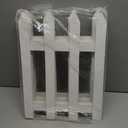 RUODON 6 Pack Thick Christmas Tree Fences White Wooden Picket Fences Tree Fence Border Decoration for Xmas Wedding Party Decor Garden Home, 15.7 x 12 Inches