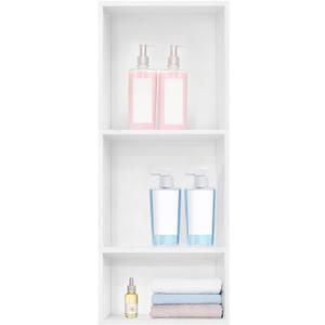 12 x 30 Shower Niche,White Stainless Steel Recessed Shelf Brushed