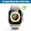 AGVEE 2 Pack Screen Cover Protector for Apple Watch Ultra 2nd 1st 49mm, 9H Tempered Glass with Titanium Aluminum Alloy Frame Bumper Case Cover, Original Touch Sensitive iWatch Film, Original