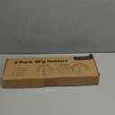 Hanging Wig Stand for Multiple Wigs, 6 PCS Wall Mounted Wig Hanger Holder, Sturdy Wig Storage Organizer Rack for Display, Storage, Styling, Drying (Carbon Steel and Wood) (White)