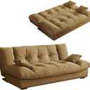 Convertible Futon Sofa Bed, Multifunctional Sofa Bed, Folding Sofa Bed Floor Mattress, Comfy Loveseat Sleeper Sofa with Adjustable Backrest for Living Room Bedroom,Coffee
