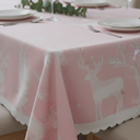 Baocicco Merry Christmas Table Cloth for Rectangle 60x84 Inch White Reindeer Washable Table Cover Winter Farmhouse Tablecloths Dining Table Cloth for Winter Seasonal Home Kitchen Decorations
