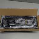 Cable Management, 25'' Cable Management Under Desk No Drill, Metal Cord Organizer with Clamp for Standing Desk, Cable Organizer for Home Office, Black (25'' (1 Pack))