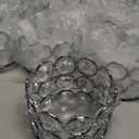 30 Pieces Crystal Tealight Candle Holders Bulk, Votive Candle Holder Stands with Diamond Design for Table Centerpieces Wedding Party Home Decor and Holiday Favors (Silver)