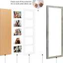 8x24 Collage Frame with 5 Openings 4X6 Pictures, Multiple Picture Frame with Mat, Wall or Tabletop Decor, Grey Wood Grain (Pack of 1)