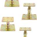 4 Pack Adjustable Floor Jack,Mini Screw Jack,Post Floor Joist Jacks,Adjustable Deck Support,Floor Jack Post,Deck Foundation,for Leveling Joist,Floor,Galvanized,2"-3" Range of Adjustment
