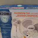 EZ-Chill 16 Oscillating Pedestal Fan, 3-speed Options, 90-Degree Oscillating Head, Adjustable Height and Tilt, Powerful Air Flow, White, MTSP15-16AZ