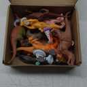 Kimicare Kids Dinosaur Figures Toys, 12 Pcs Jumbo Plastic Dinosaur Toys for Kids 3-5, STEM Educational Realistic Dinosaurs Figurine Playset for Boys Girls Toddlers