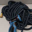 Kotto 150 ft Flexible Garden Hose, Water Hose for Outside with 10 Spray Nozzles, Brass Connector, Leak-Proof, Blue